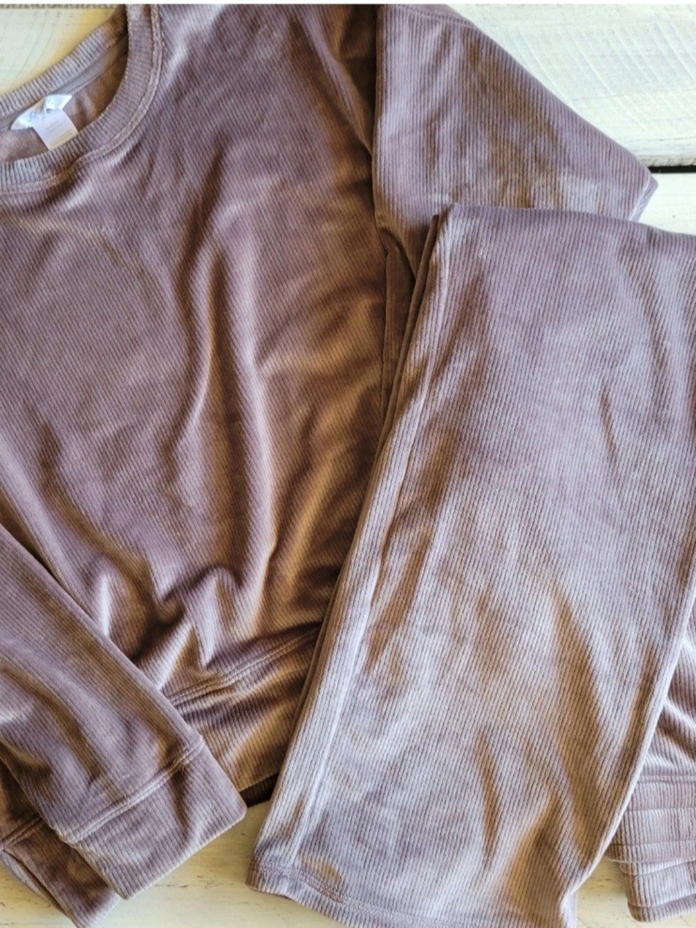 Jockey Cozy Ribbed Lounge Set in Taupe